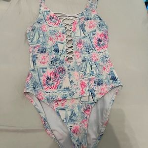 Lilly Pulitzer Sea to Shining Sea woman’s swimsuit sz 12 GUC